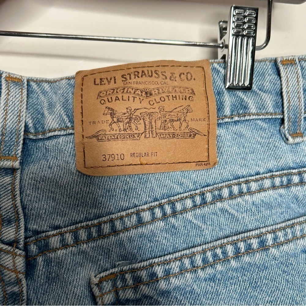 Vintage Levi's 910 Cut-Off Jean Shorts Juniors 13 Regular Fit 90s USA - Picture 3 of 6